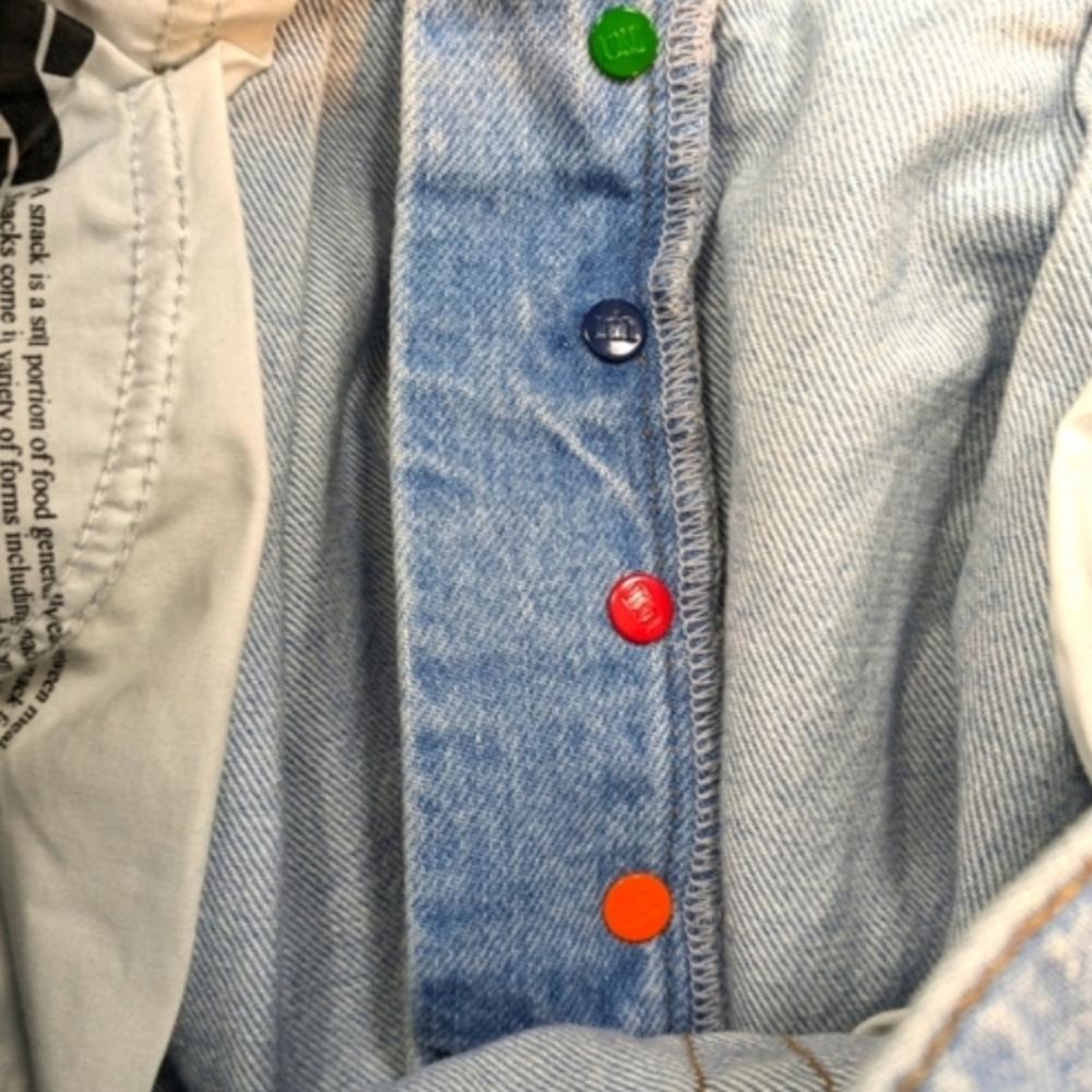 SNACKS/Mothers . Pleated Fun Dip Puddle in Just A Nibble Relaxed Fit...Size 32 - Picture 7 of 12